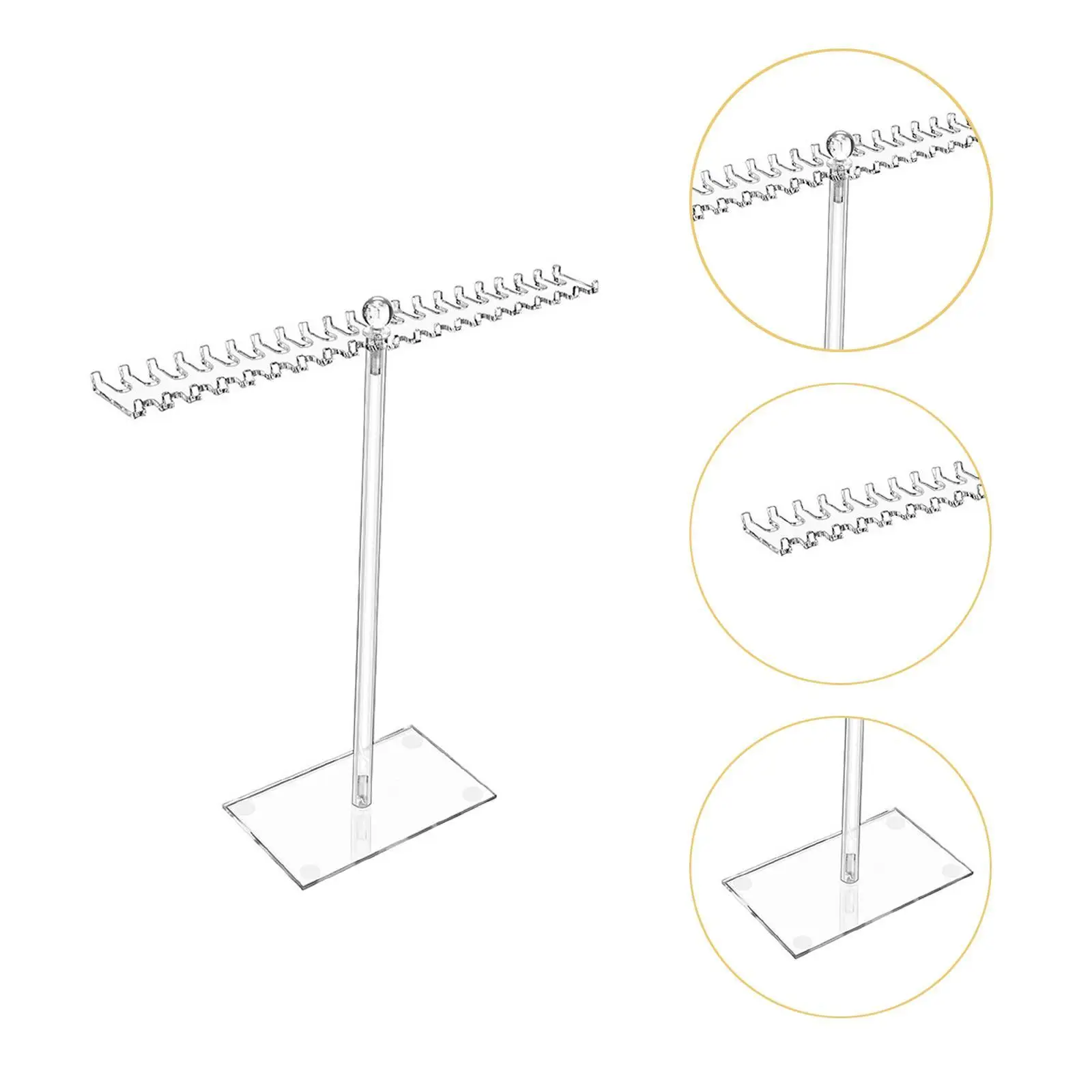 Necklace Organizer Necklace Holder Anti Slip Base Necklace Hanging Hooks Jewelry Display Stand for Home Shows Vanity Tabletop