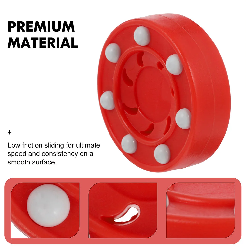 2 Pcs Pro Puck Roller Hockey Scroll Wheel Professional Training Pucks