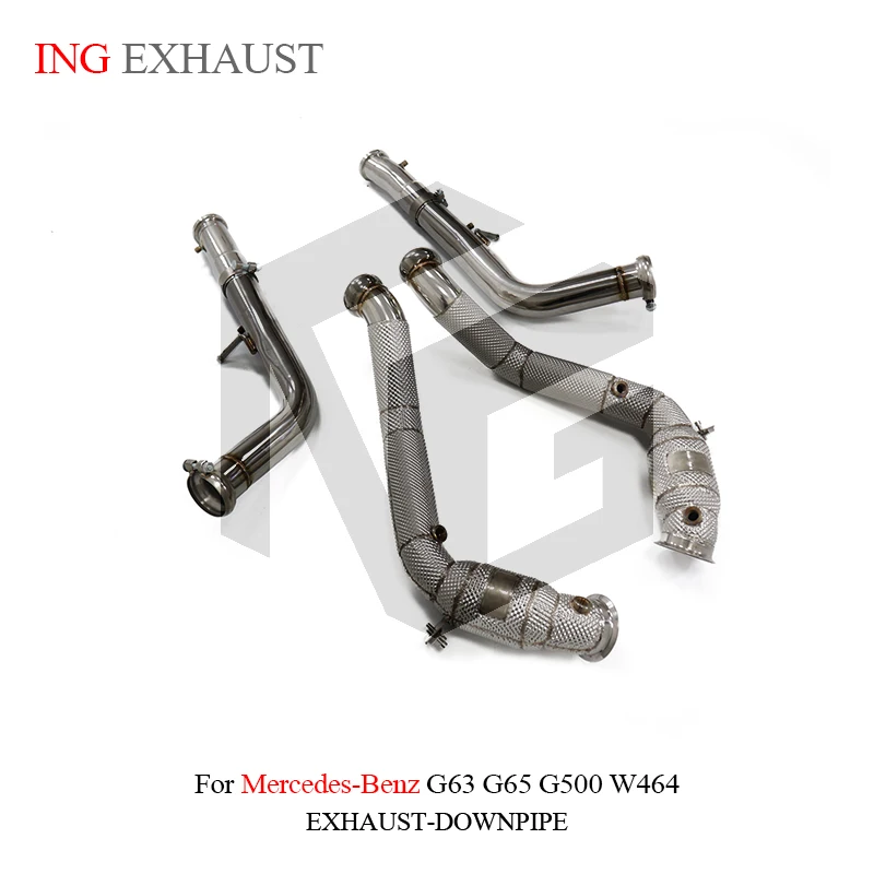 ING High Performance Catless Tube Header Downpipe for Mercedes BENZ G500 G63 W464 4.4t Exhaust Engine Muffler Escape Pipe