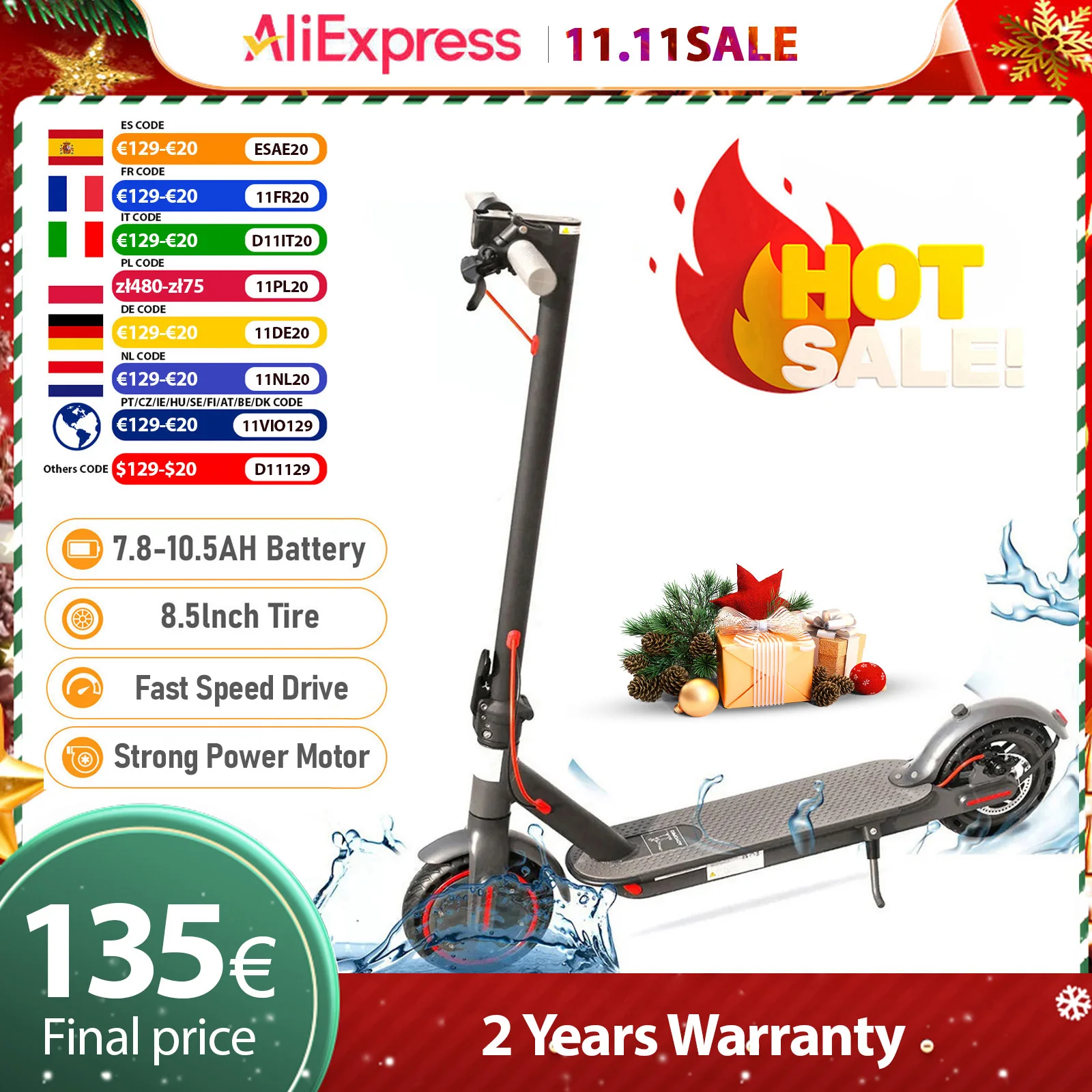 JUICEASE 7,8-10,5AH Elektroroller 15-35KM Reichweite Faltbarer Elektro-Kickscooter 8,5 Zoll APP Smart E-Scooter für Erwachsene