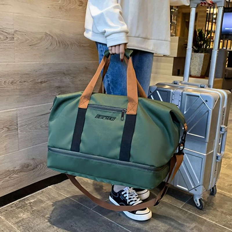 Hochwertige Oxford-Reisetasche, tragbare Sporttasche mit abnehmbarem Riemen für Wochenendreisen, Sport- und Geschäftsreisen. – Detail 8