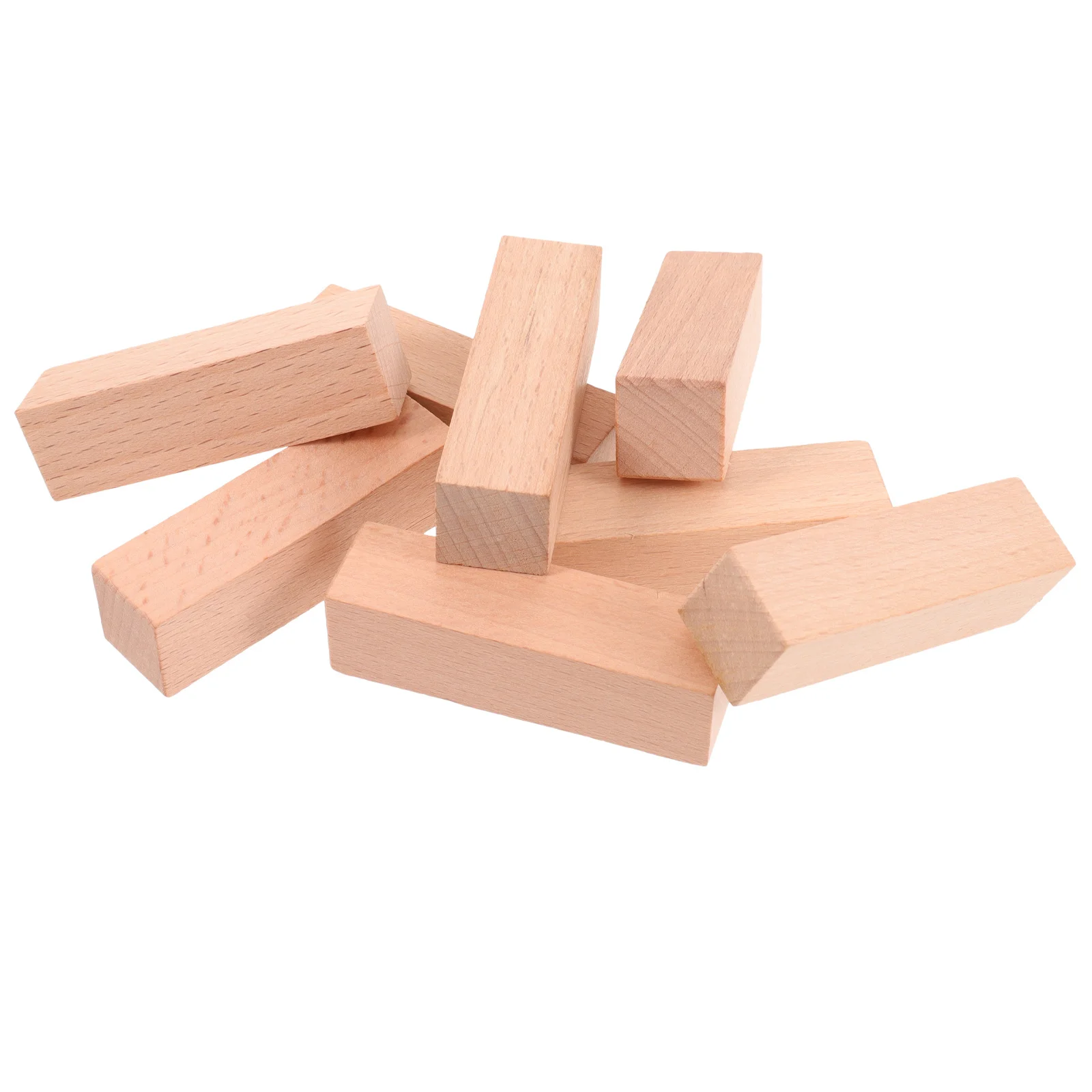 8 Stück Buchenholz-Stempel, DIY-Bastelwerkzeug, einzigartiges Design, exquisite Handwerkskunst, Sammelalbum-Siegel, quadratische Siegel aus Holz, Drehrohlinge