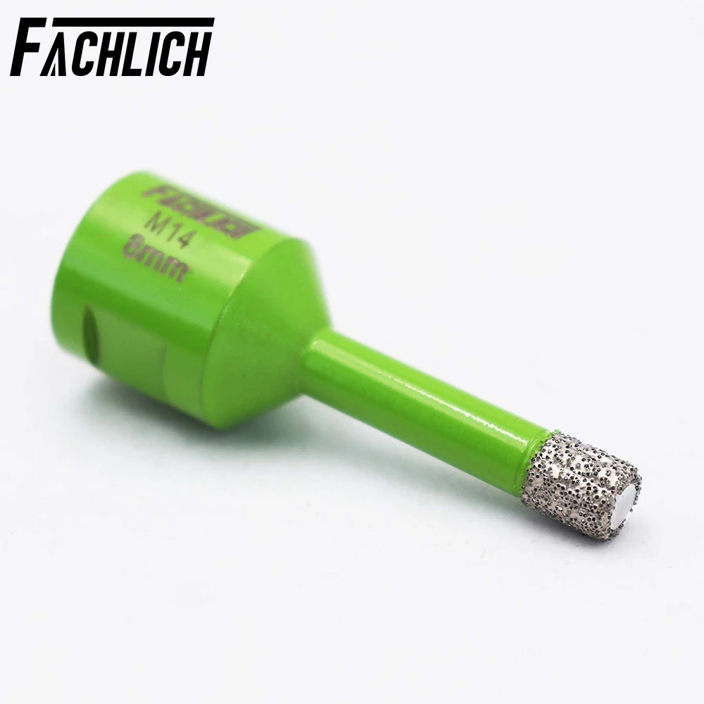 FACHLICH 4pcs/Box Diamond Drill Bits Kit 6/8/10mm Drilling Crown+20mm Milling Diamond Chamfer Granite Marble Tile M14 Hole Saw