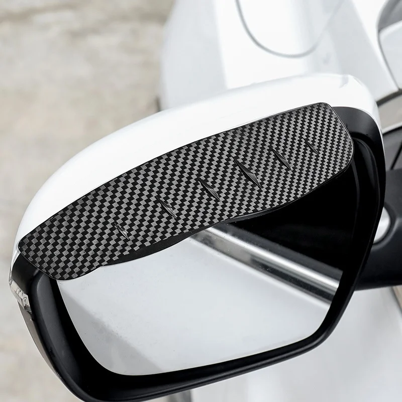 

1pair Universal Carbon Fiber Rear View Side Mirror Rain Eyebrow Shield Car Rearview Mirror Rain Shield Rain Eyebrow Rain Cover