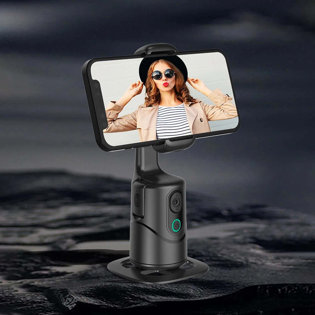 حامل ثلاثي لتتبع الوجه التلقائي 360 درجة ° حامل هاتف للتتبع التلقائي للدوران، متعدد الألوان، مثبت Gimbal للفيديو #2