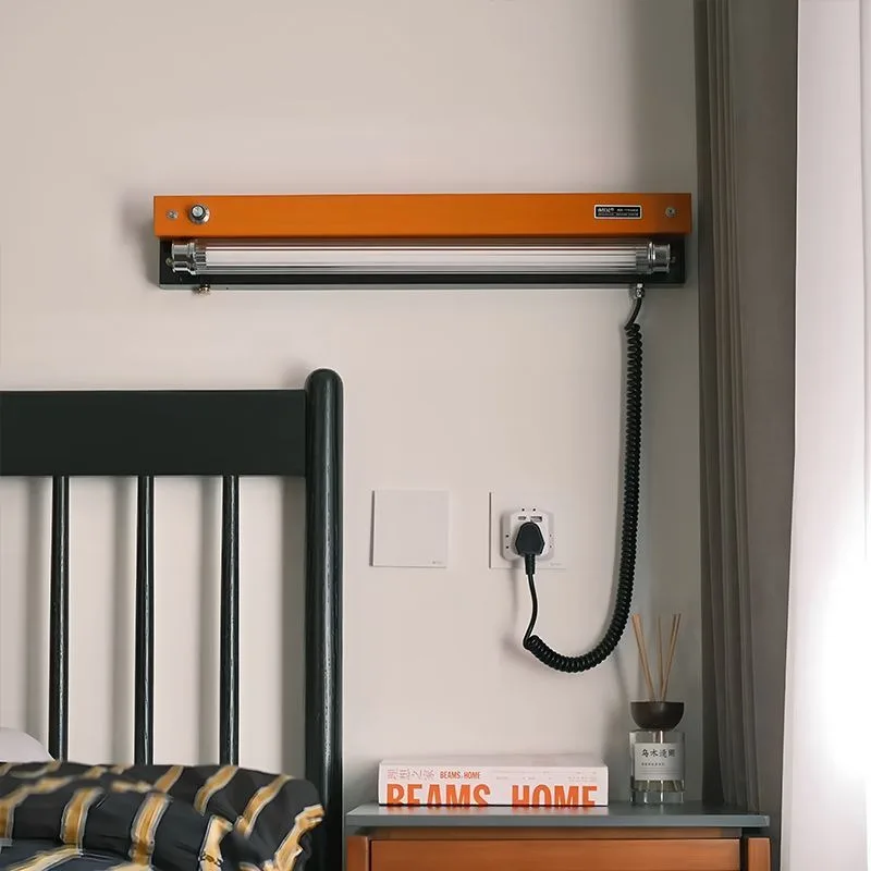 Wiring-free can store antique wall lights, long living room background wall lights, retro bedroom bedside ambient light wiring