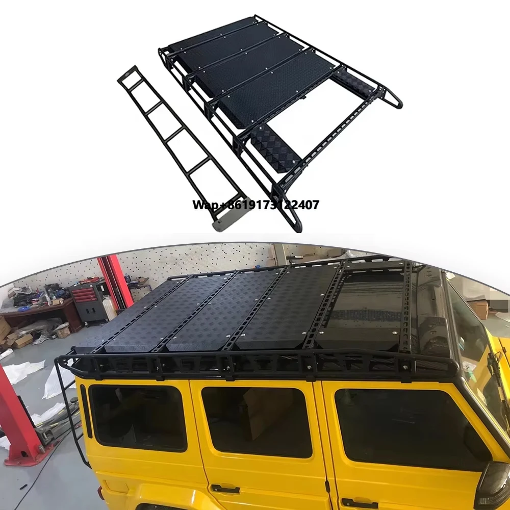 

Багажник на крышу с лестницей (с люком или без) для G-класса W464 W463A, автомобильные аксессуары, нержавеющая сталь