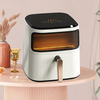 1200W 6.5L Air Fryer with Viewing Window Rapid Hot Air Circulation Touchscreen 8 Preset Menus Adjustable Time & Temperature