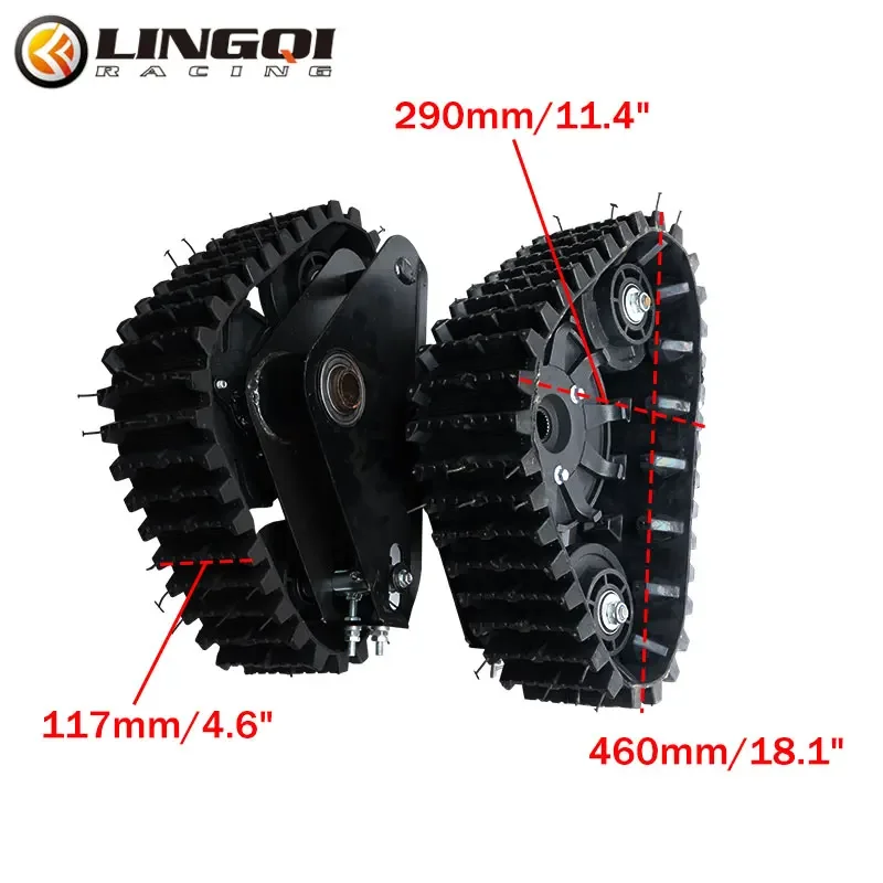 

LING QI Motorcycle Snow Sand Tracks Rear Wheel Assembly Snowmobile Rubber Tracks For ATV Off Road Pit Dirt Bike Accessories Part