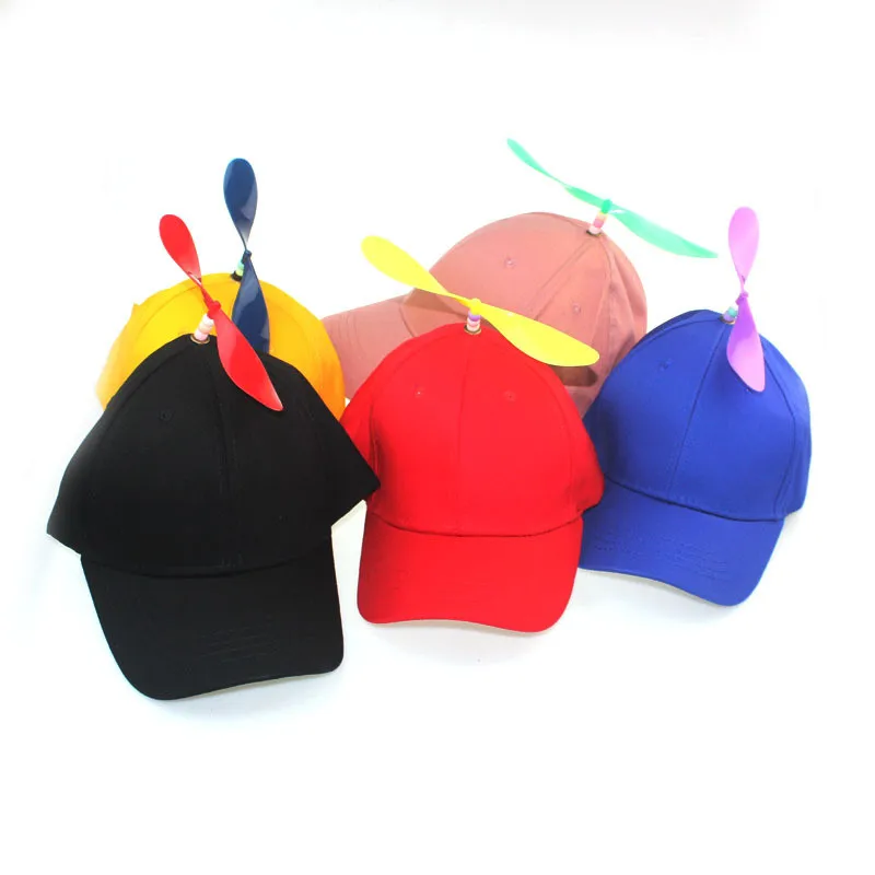 Berretto da Baseball con elica per elicottero estivo per bambini adulti cappello da papà Snapback regolabile con perline di libellula Patchwork di