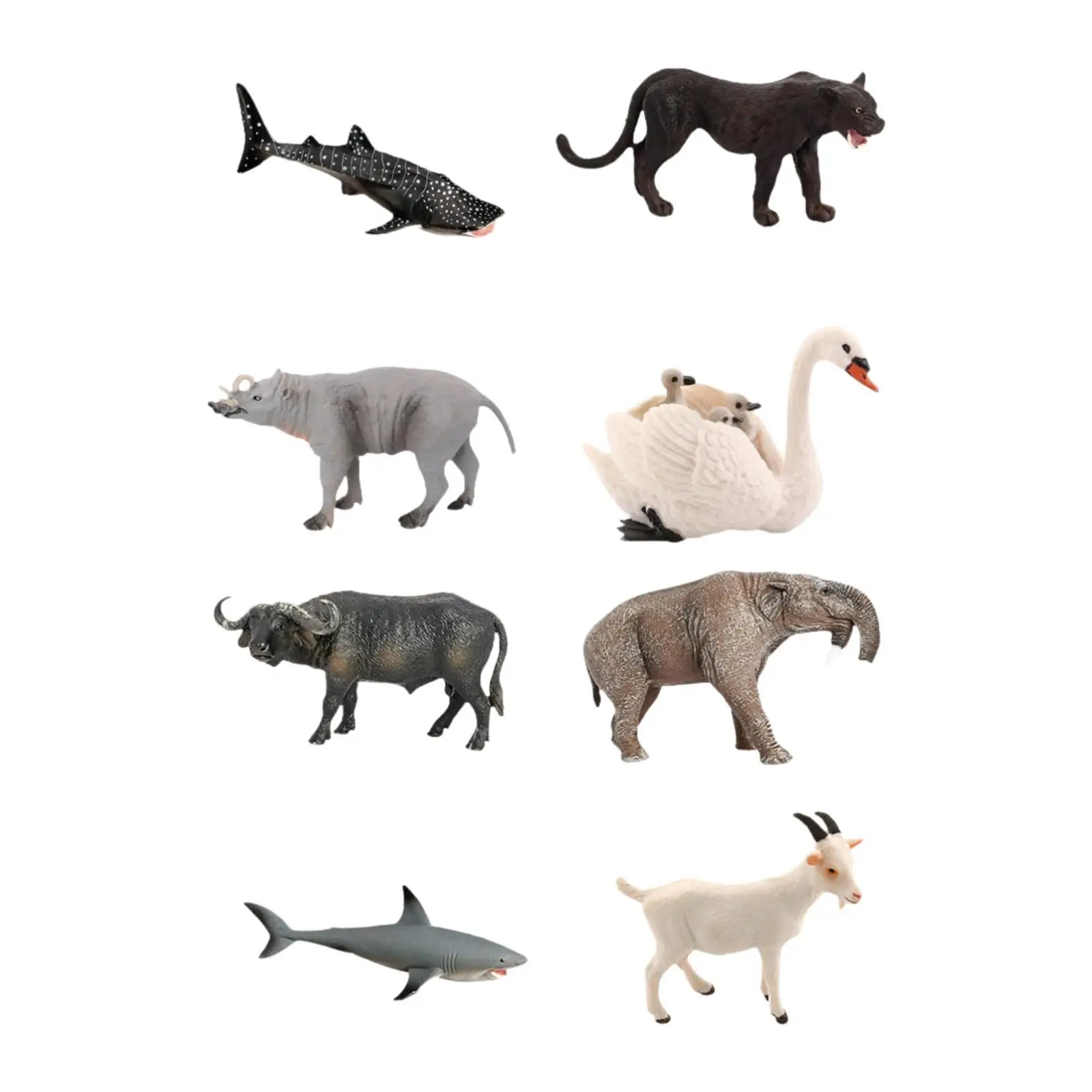 

8 Pieces Realistic Animal Playset Animals Cake Toppers for Children Boys