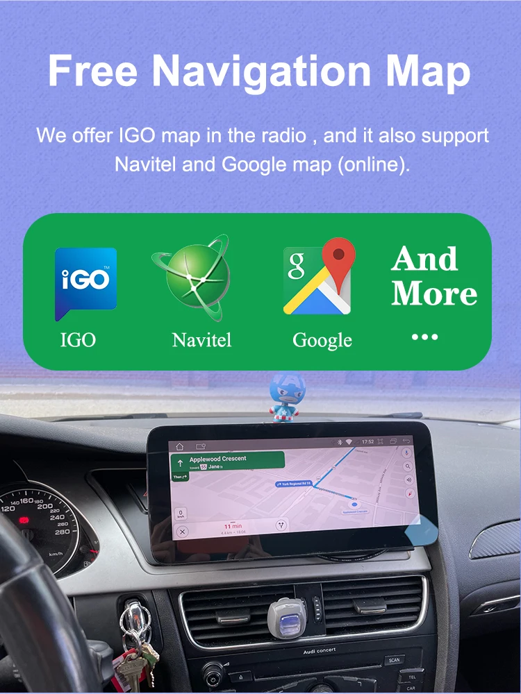 AUTOTOP Wifi 4G 10.25" Car Multimedia Player For Audi A4 B8 A5 S5 2009-2016 Wireless CarPlay Android Auto GPS Navigation BT 2Din