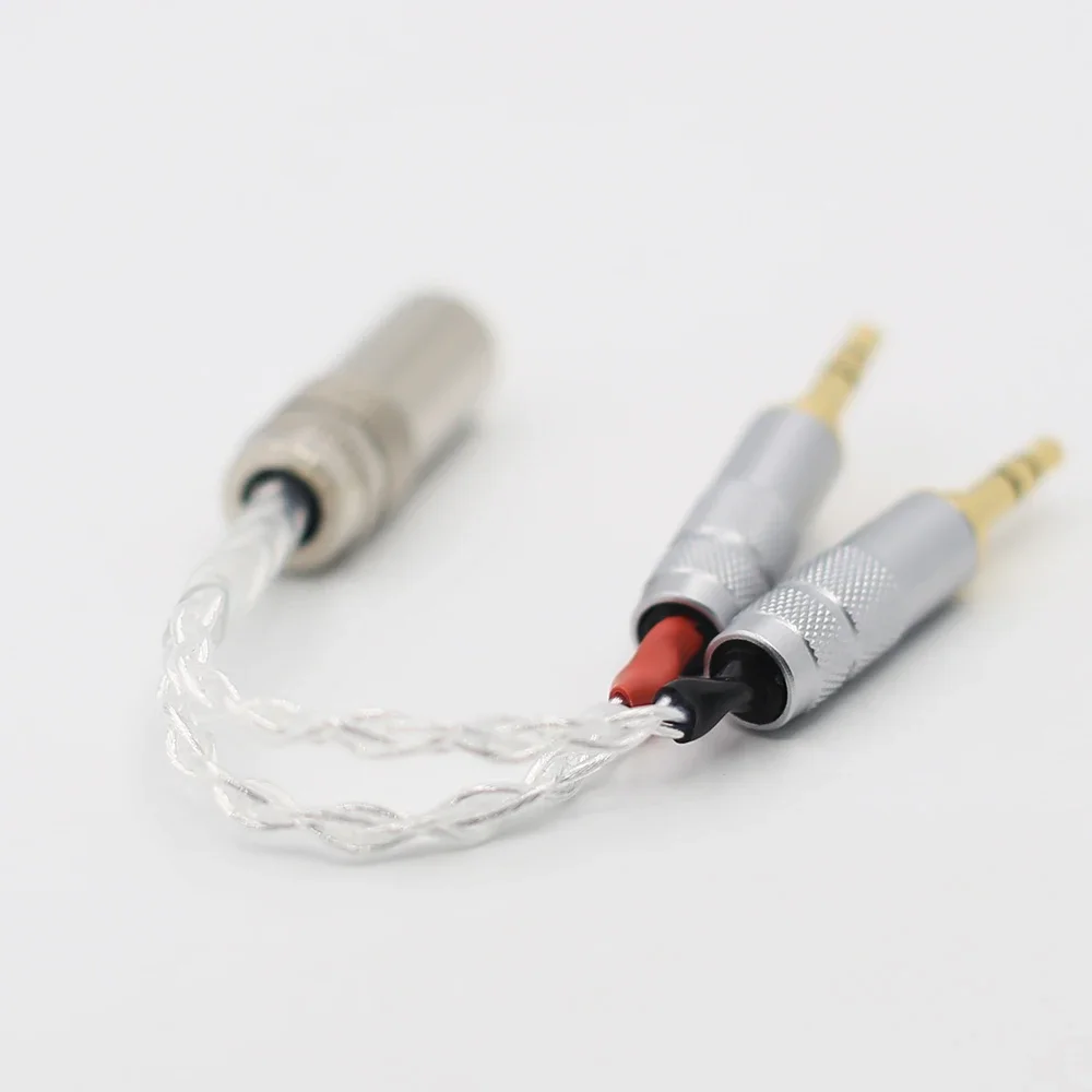 Hifi versilbertes 2x 3,5mm Stecker auf 4,4mm symmetrisches Buchse Kabel für PHA-3 Pono Player
