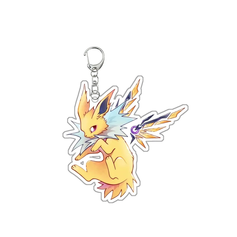 Pokemon Eeveelution Leafeon Sylveon Espeon Acrylic Keychain Cute Student Creative Diy School Bag Pendant Accessories Decoration