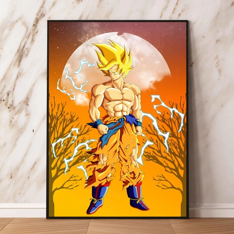 Japanese Anime Canvas Painting Dragon Ball Goku Gohan Gotenks Anime Characters Decoration Gift Hd Print Art Painting