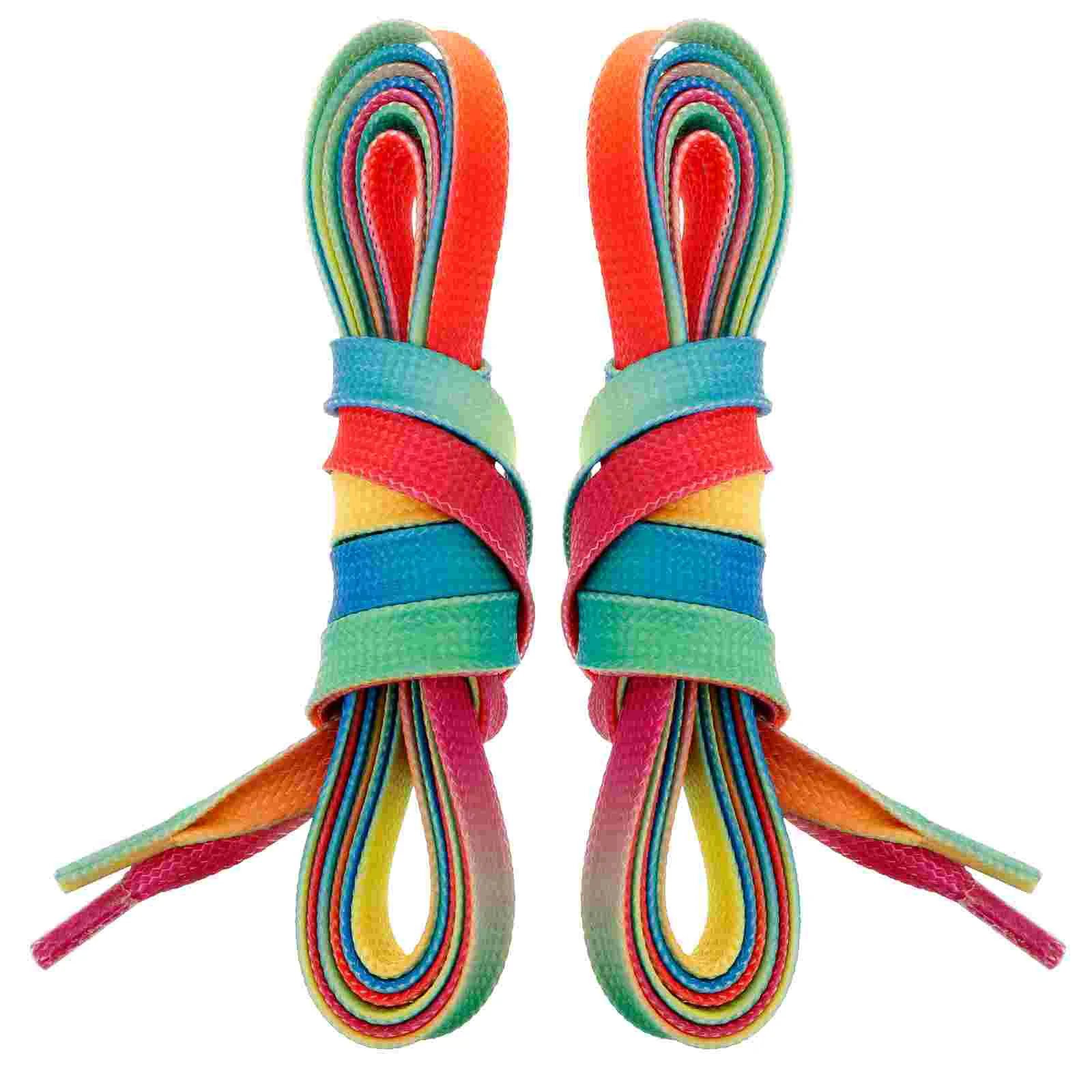 Rainbow Gradient For Sneaker Waxed Shoe Replacement Accessories Shoe Lace Laces Roller Skate Laces 96\