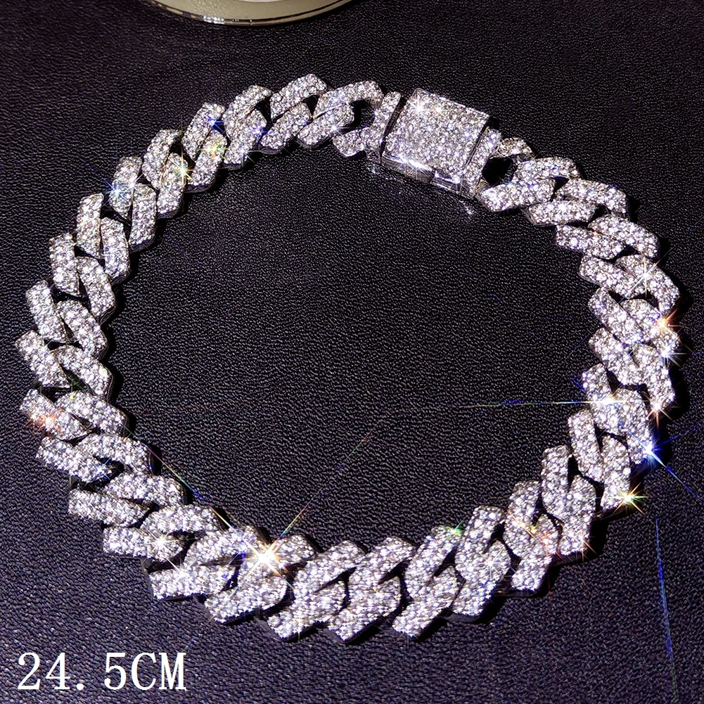 Flatfoosie Hip Hop Iced Out Chunky Cuban Chain Anklets For Women