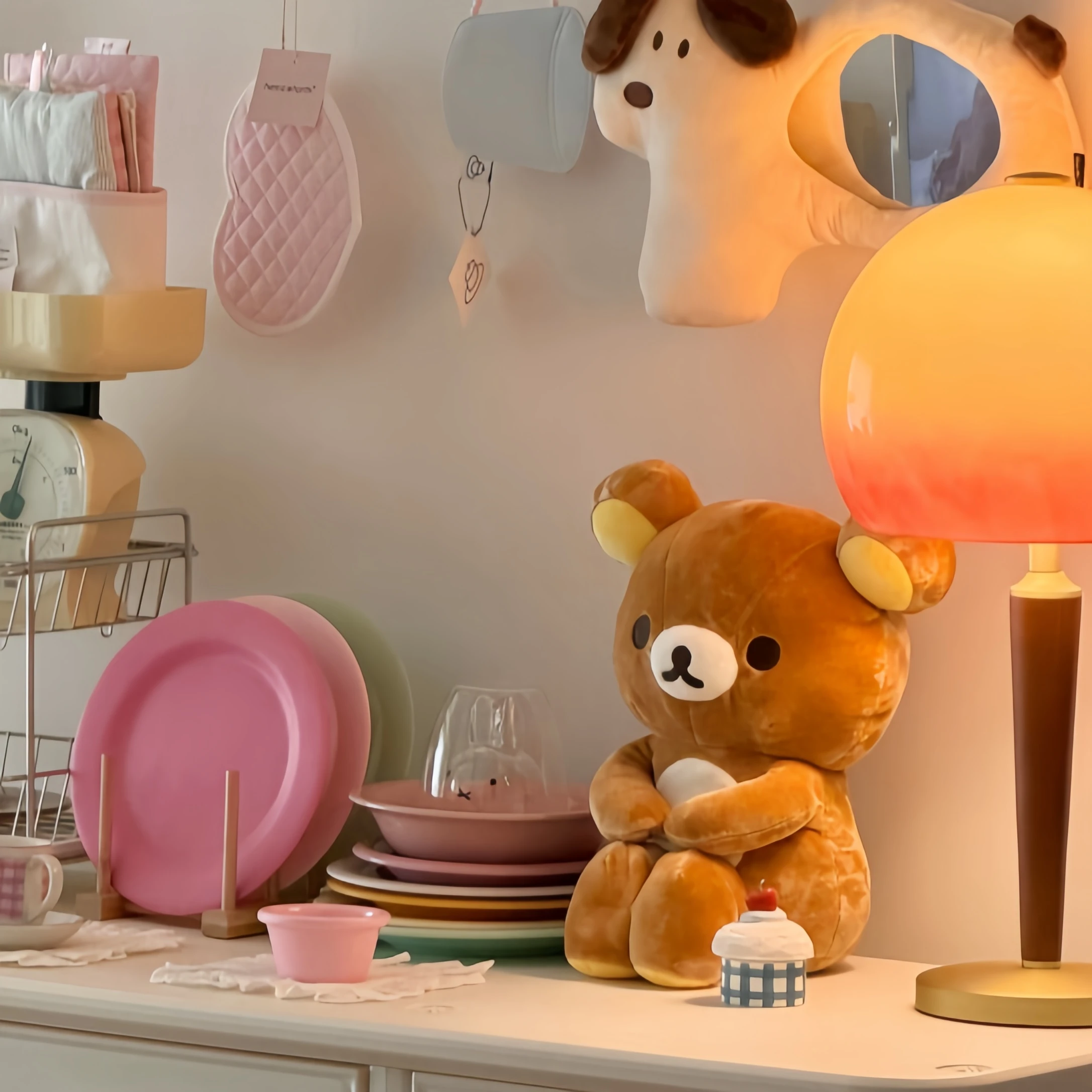 Koleksi Rilakkuma Boneka Beruang Teddy Kawai Boneka Hewan Lucu Dekorasi Kamar Kawaii Hadiah Mainan Hewan Cantik untuk Hadiah Ulang Tahun Anak-anak