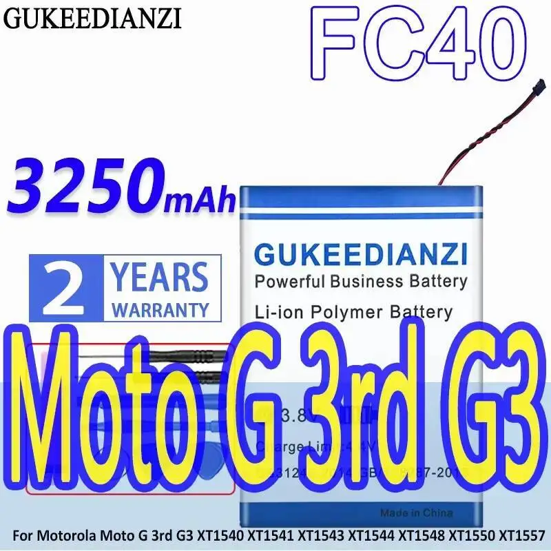 Аккумулятор мобильного телефона FC40 3250 мАч для Motorola Moto G 3Rd G3 XT1540 XT1541 XT1543 XT1544 XT1548 XT1550 XT1557 Аккумулятор мобильного телефона FC40 3250 мАч для Motorola Moto G 3Rd G3 XT1540 XT1541 XT1543 XT1544 XT1548 XT1550 XT1557