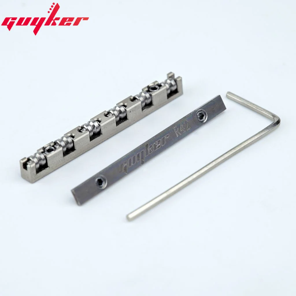 GUYKER Height Adjustable 42mm 43mm Titanium Alloy Ball Nut Guitar Nut Replacement For 6 String ST TL Guitar