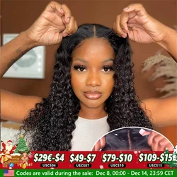 Deep Wave Glueless Wig Human Hair Ready To Wear And Go PrePlucked For Women Precut 6x4 Closure Curly Lace Front Wigs On Sale