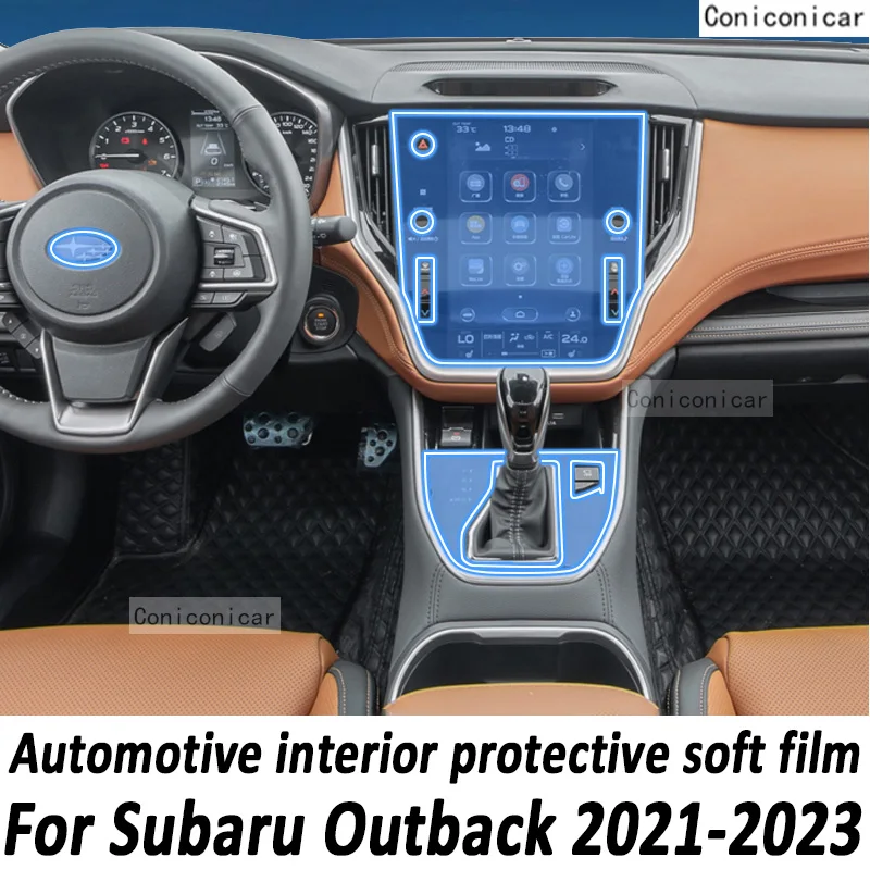 

For SUBARU Outback 2023 2022 2021 Gearbox Panel Dashboard Navigation Automotive Interior Protective Film TPU Anti-Scratch