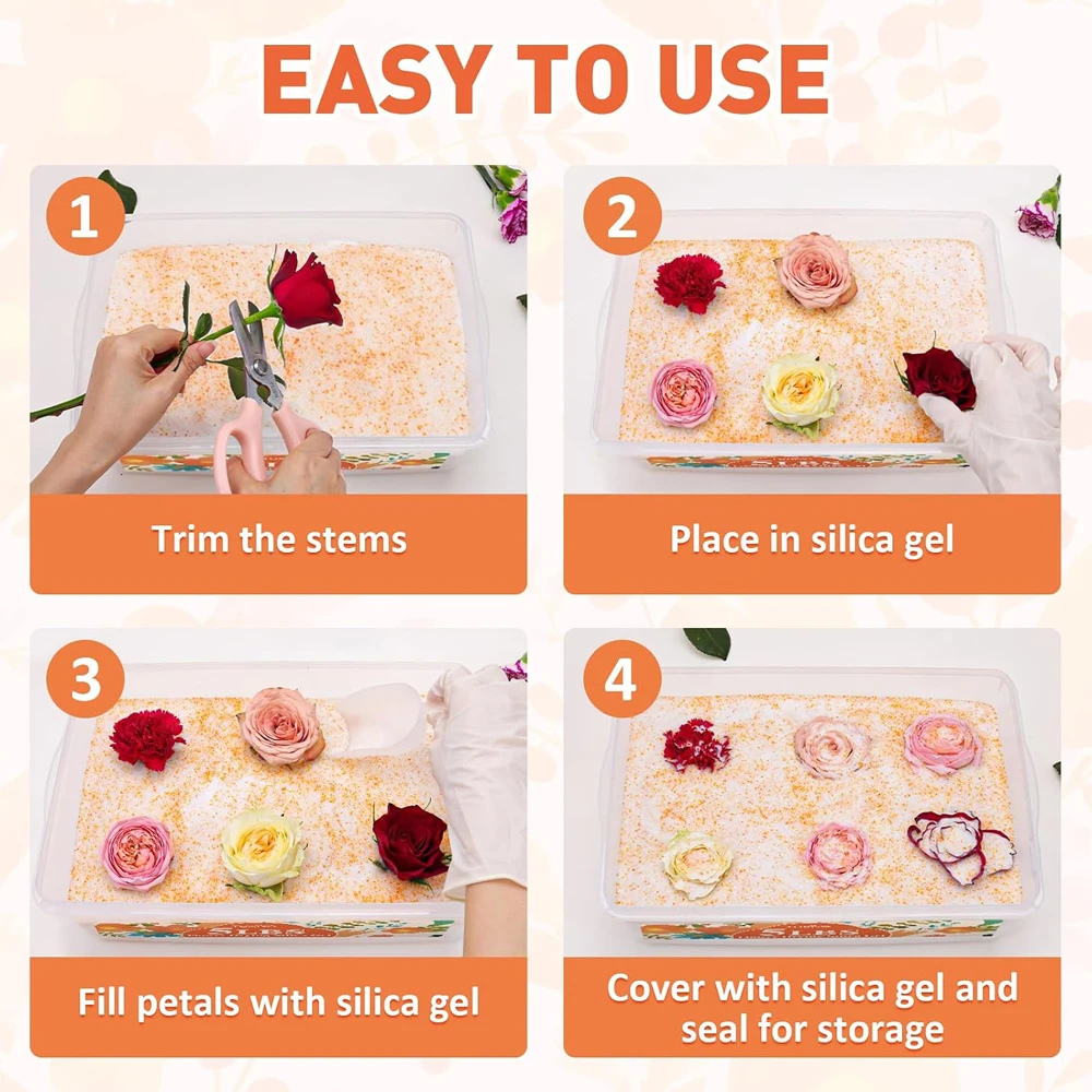 3.6LBS Silica Gel Desiccant Color-Changing Drying Flower Desiccant Silica Sand Christmas Gifts Wedding Decoration,DIY Hand-Dried