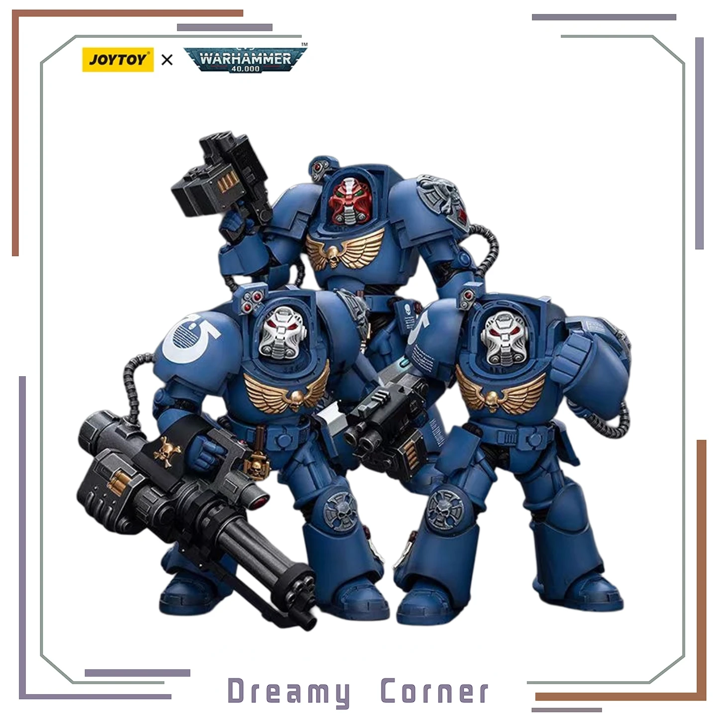 

【В наличии】JOYTOY Warhammer 40K Ultramarines Terminator Squad 3 шт. 1/18 экшн-фигурка модель игрушки