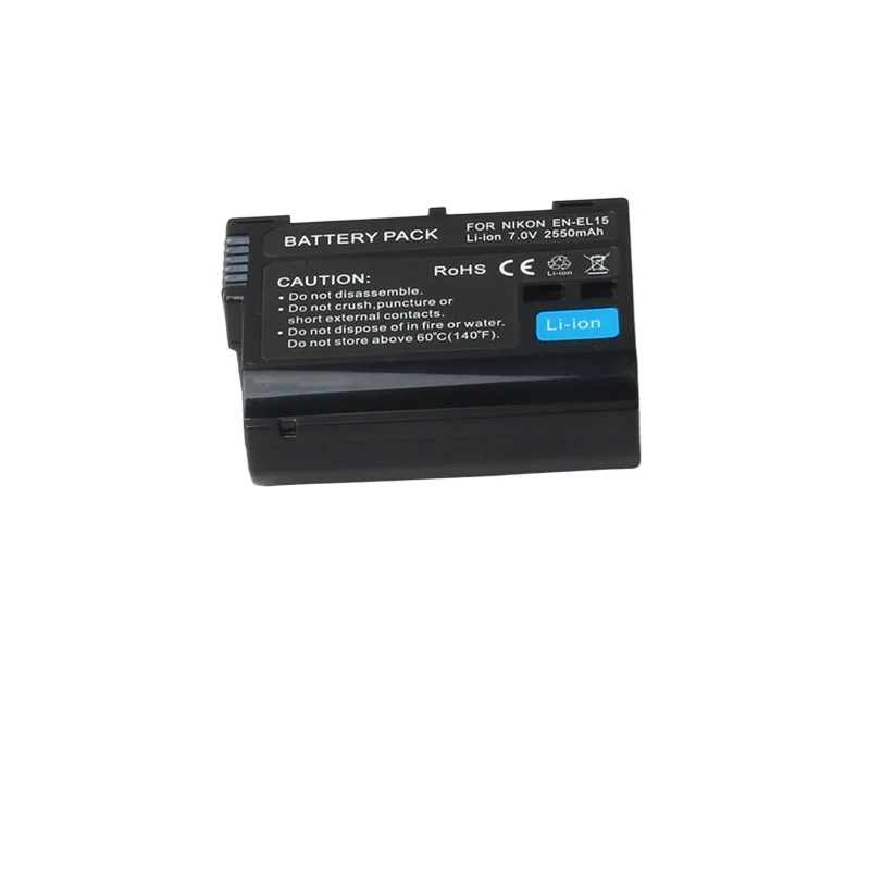 7.0V 2550mAh EN-EL15C EN-EL15 Battery with LCD Fast Charger for Nikon D7000 D7100 D7200 D7500 Z5 Z6 Z7 Z8 II 2 Camera