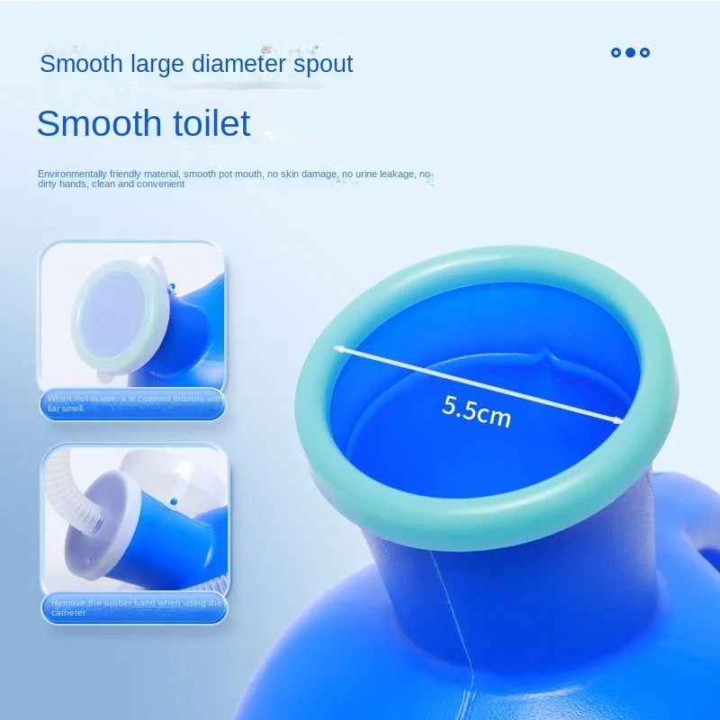 2000ml Portable Men Urine Bottle Elderly Care Leakproof Potty with Lid Handle Reusable Long Hose Toilet For Home Car Travel