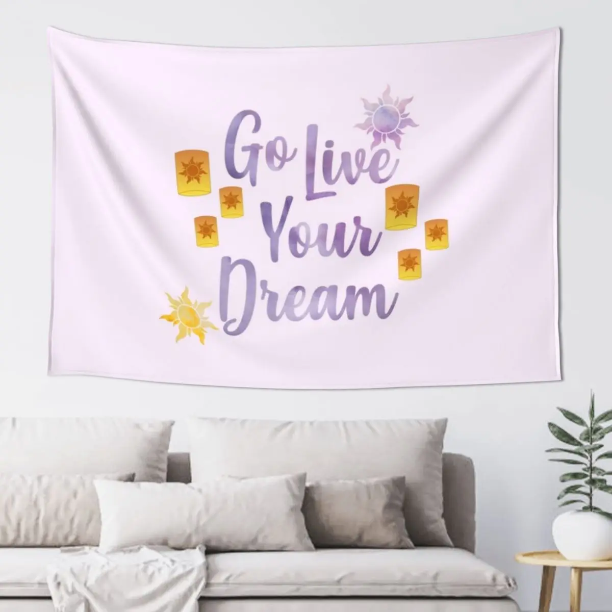 Go Live Your Dream Tangled Tapestry Home Decorations Aesthetic Home Decoration Accessories Tapestry