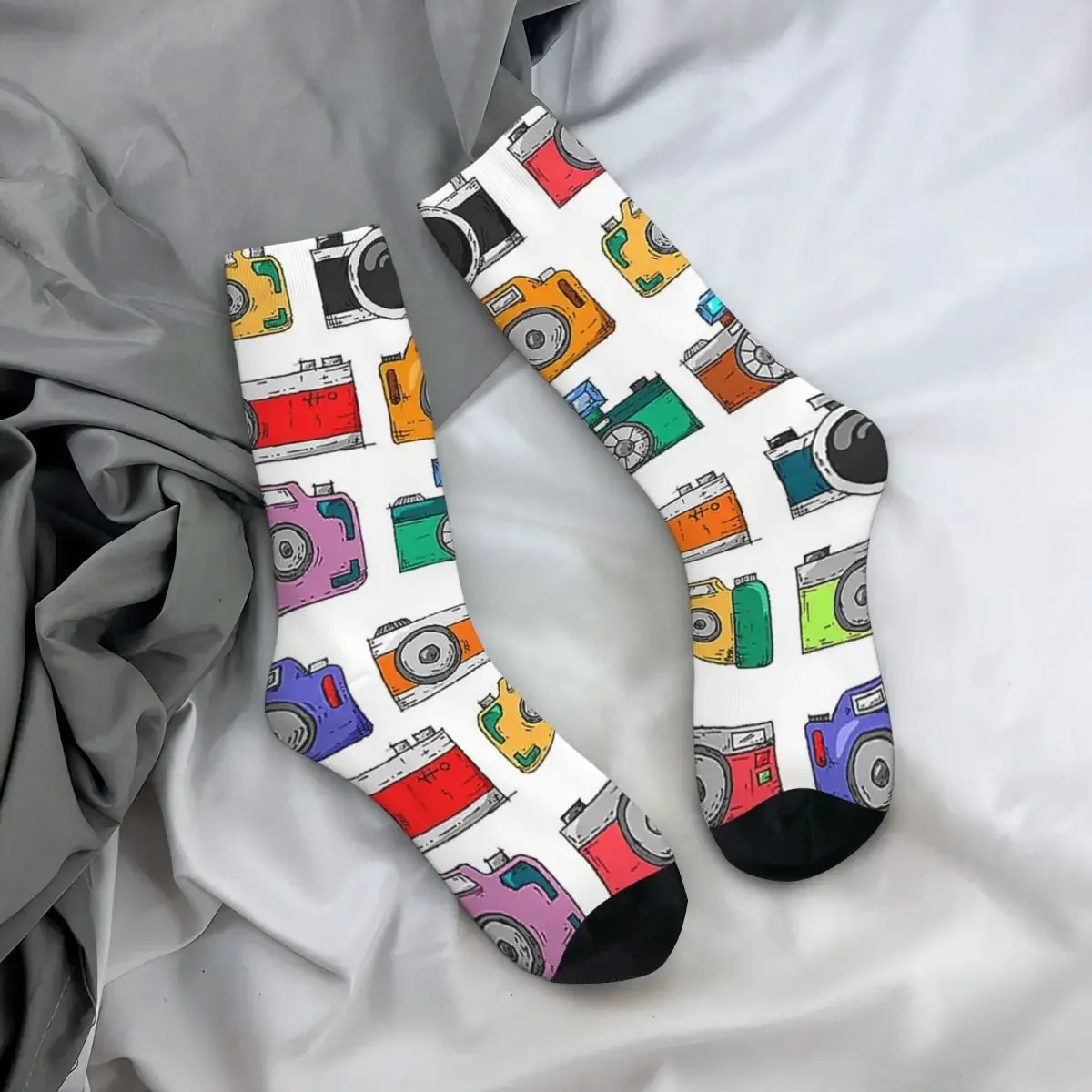 Retro Kamera Socken Harajuku Schweiß absorbierende Strümpfe die ganze Saison lang Socken Zubehör für Männer Frau Geschenke