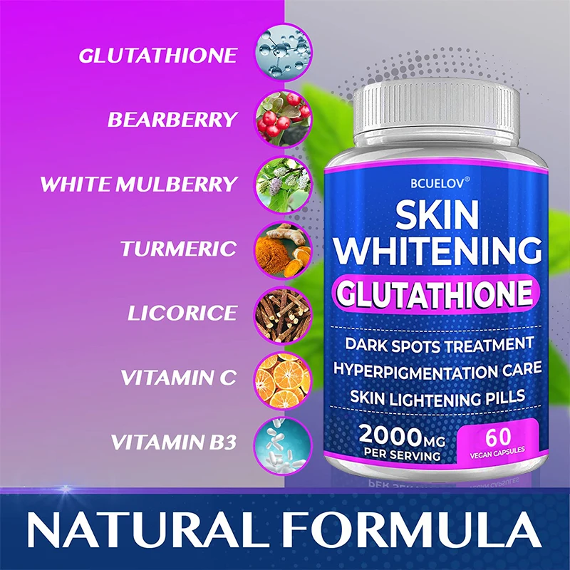 Bcuelov Glutathione Maintains Youthful Appearance and Resists Free Radicals. It Is Vegetarian and Easy To Absorb