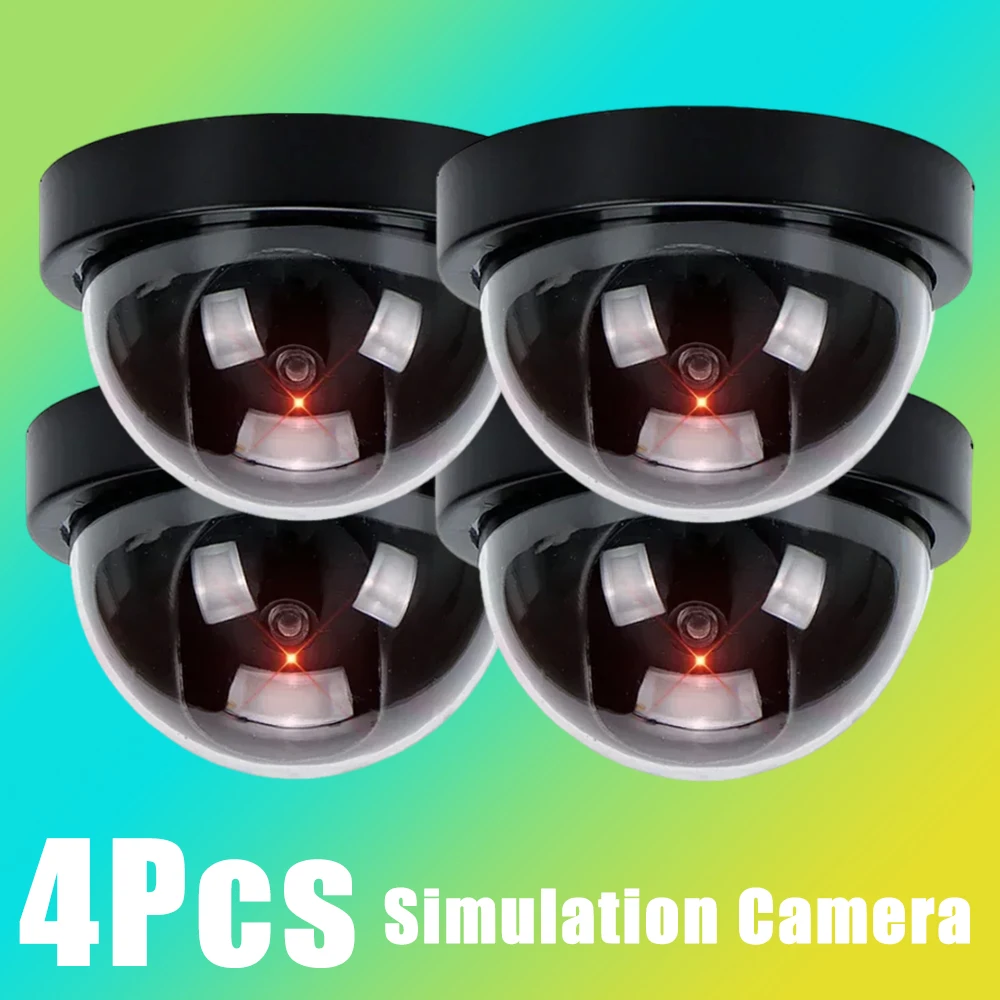 4Pcs Dummy surveillance cameras security with light fake camera outdoor security protection fake camera simulation for home