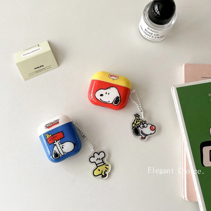 Voor Airpods 4 Case 2024, Snoopy Zachte TPU Beschermende Schokbestendige Oortelefoon Cover Voor Airpod 4 Case/Airpods Pro 2 Case Met Sleutelhanger