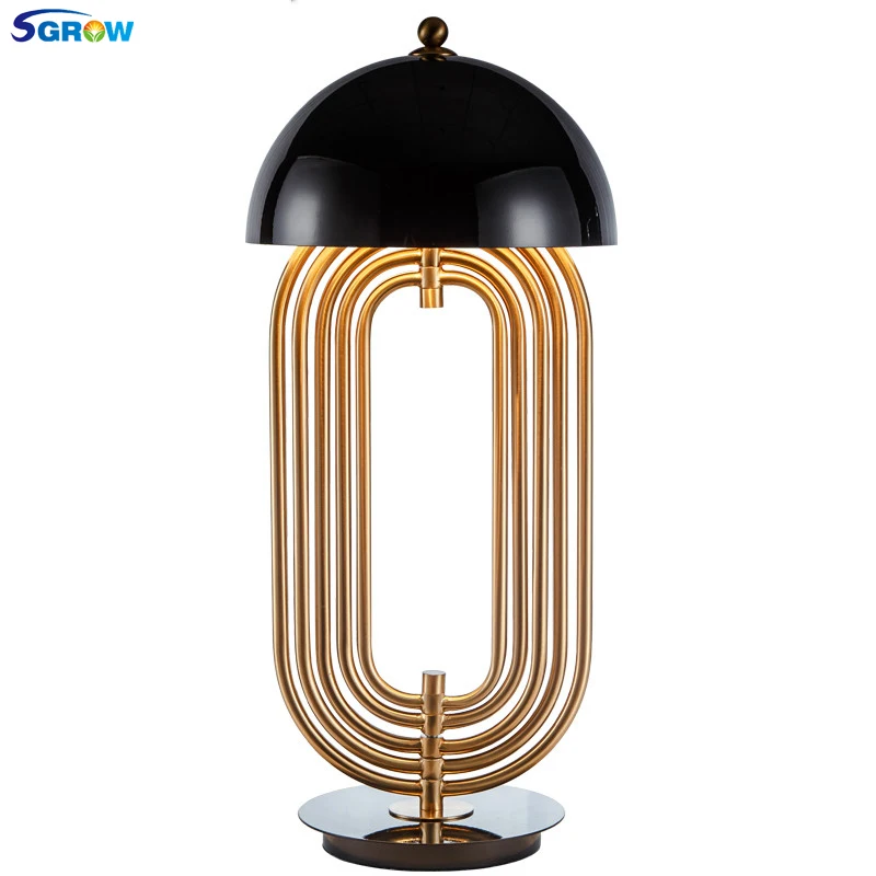 SGROW Gold Stand Table Lamp for Bedroom Living Room Study Rotatable Bedroom Bedside Lamp Indoor Lighting Fixtures Abajur Lampara