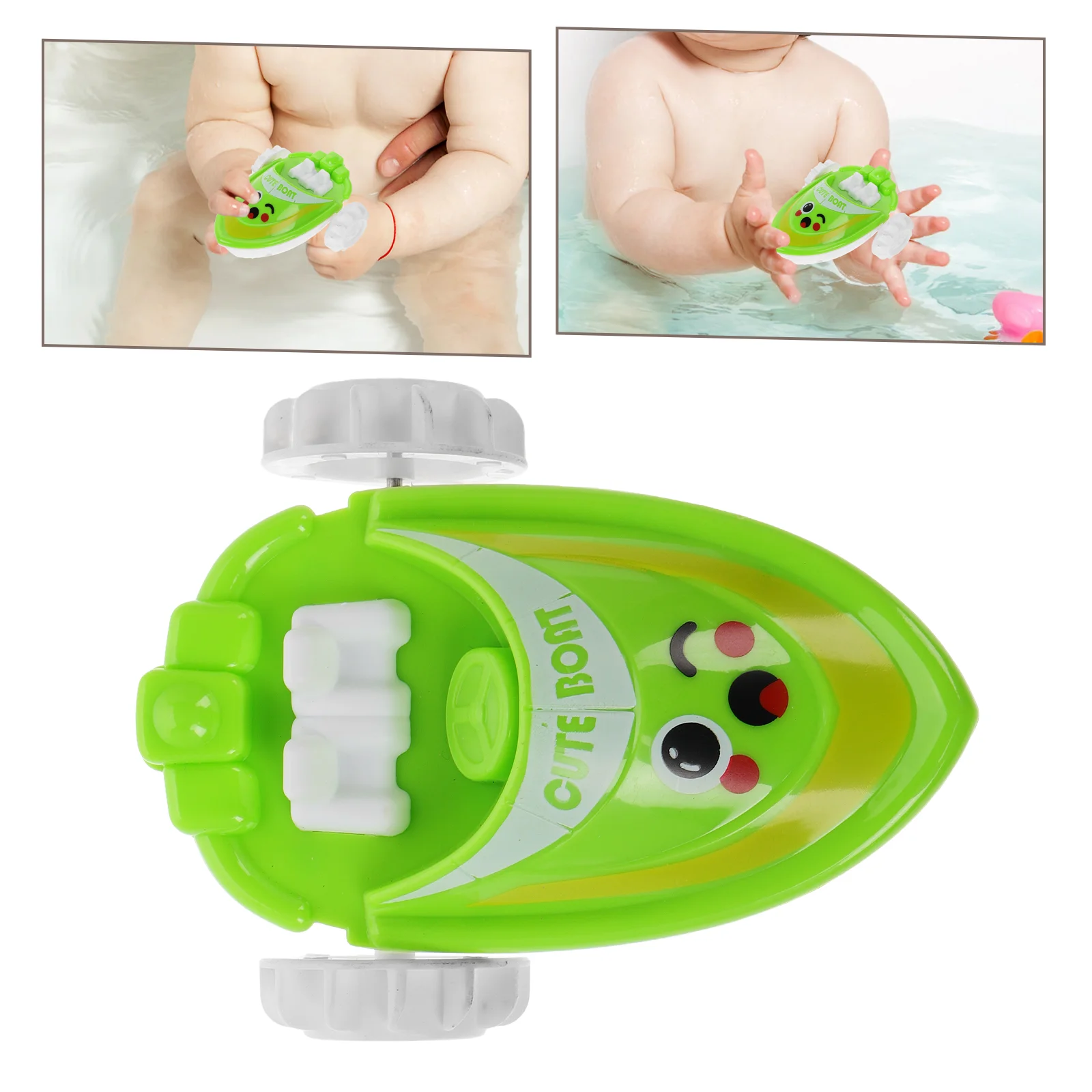 Baby Pool Children's Water and Land Toys Car for Kids Clockwork Shower Cars Plastic Bath Toddler