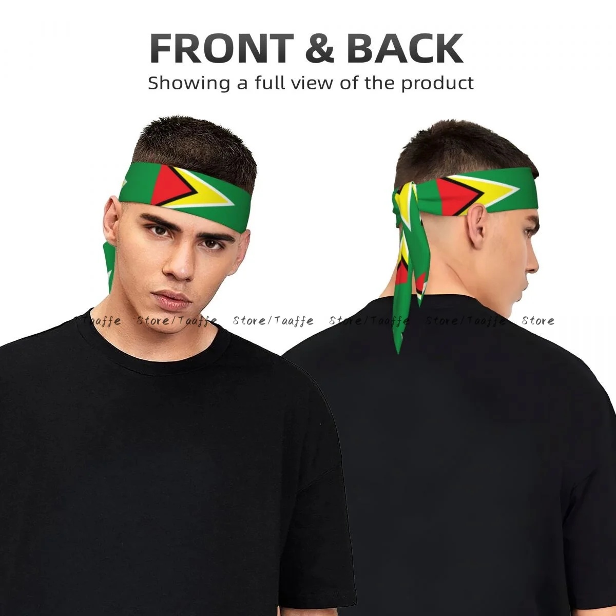 Sweatband Bandanas Guyana Flag Hairband Head Tie Sports Headband Hair Accessories