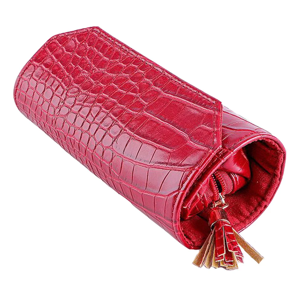 Travel Jewelry Roll Durable Compact Jewelry Organizer Storage Bag for Rings Necklaces Earrings Bracelets Necklace Roll Organizer