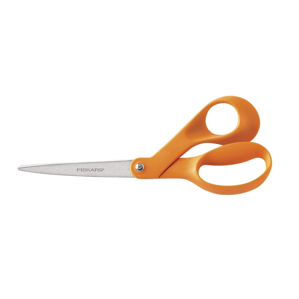 Original Orange Handled Scissors Adults High Grade Stainless Steel Blades Precision Cutting Ergonomic Design Arts and Crafts
