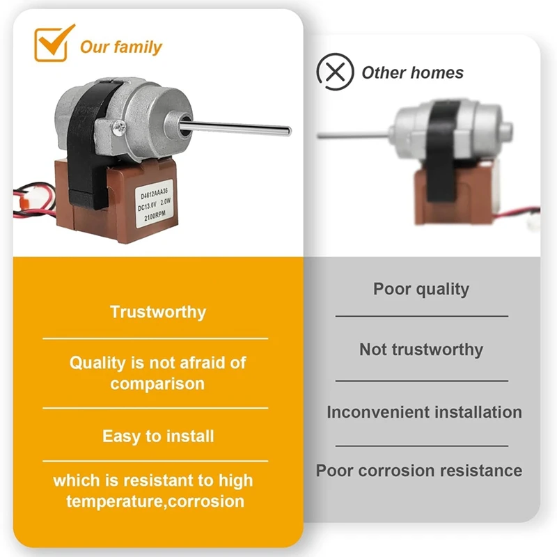 A44F- 3015924900   جزء محرك مروحة تبخير الثلاجة لمروحة محرك الثلاجة كينمور DC13V استبدال D4612AAA36