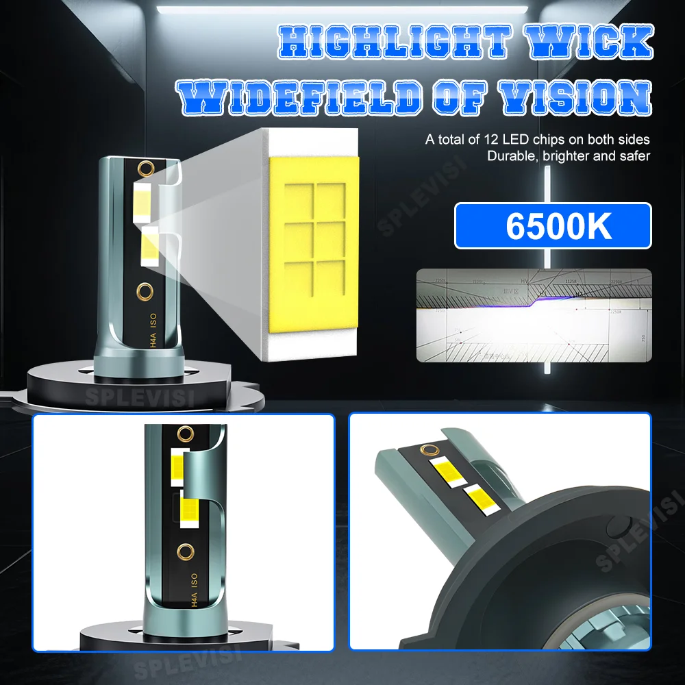 H4  Tool-Free Installation LED High Low Beam Headlight Bulb For Ford Tourneo Connect 2002 2003 2004 2005 2006 2007 2008-2013