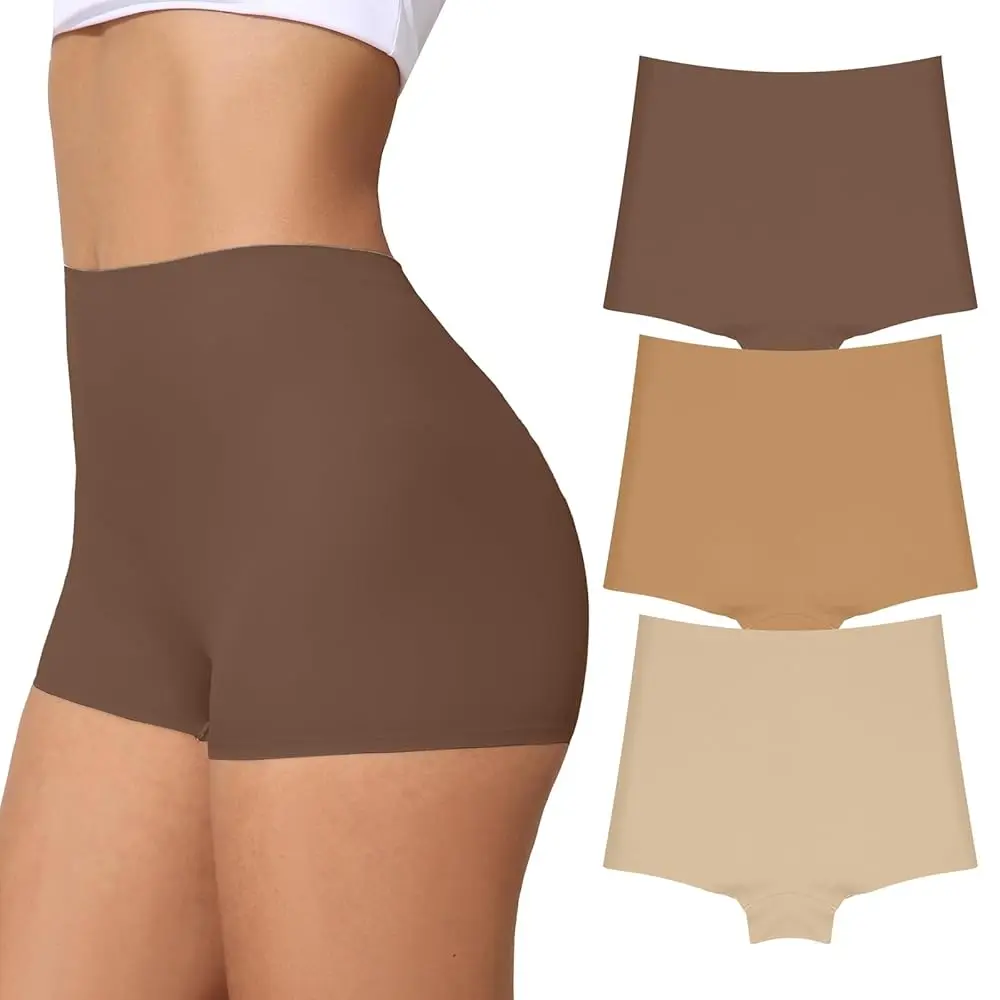 

Женские трусы-шорты BoyShort: бесшовные, невидимые, гладкие, эластичные боксеры-шорты