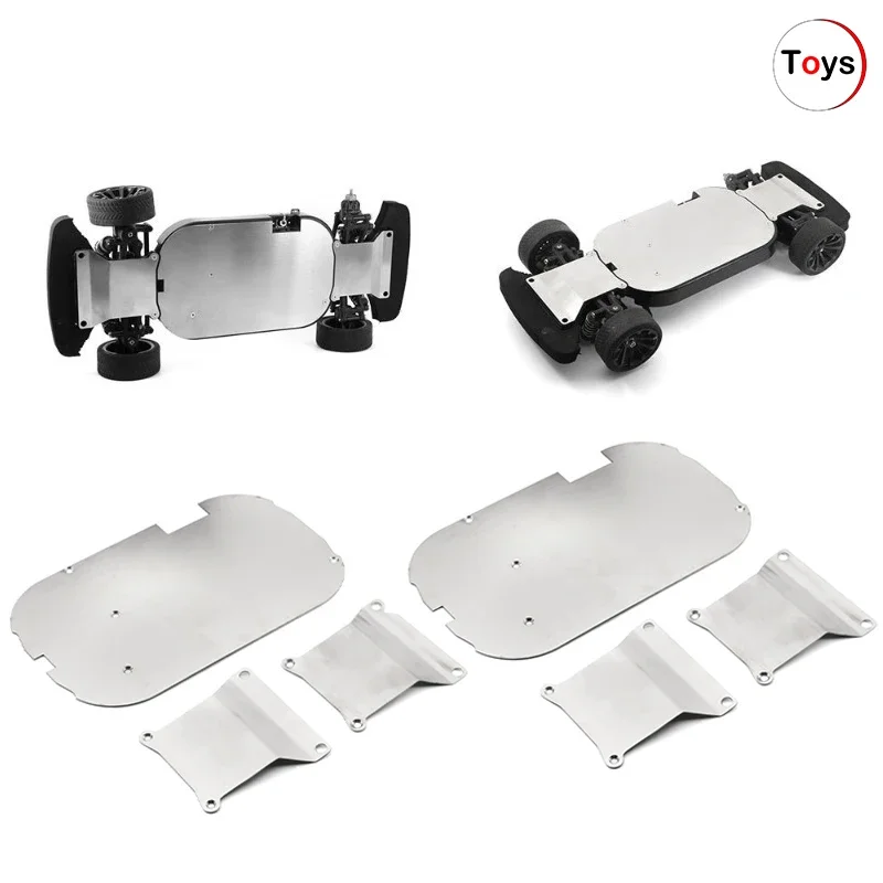 

For TAMIYA TT01 Stainless Steel Chassis Armor Front Rear Protection Anti-Skid Plate For 1/10 RC Car