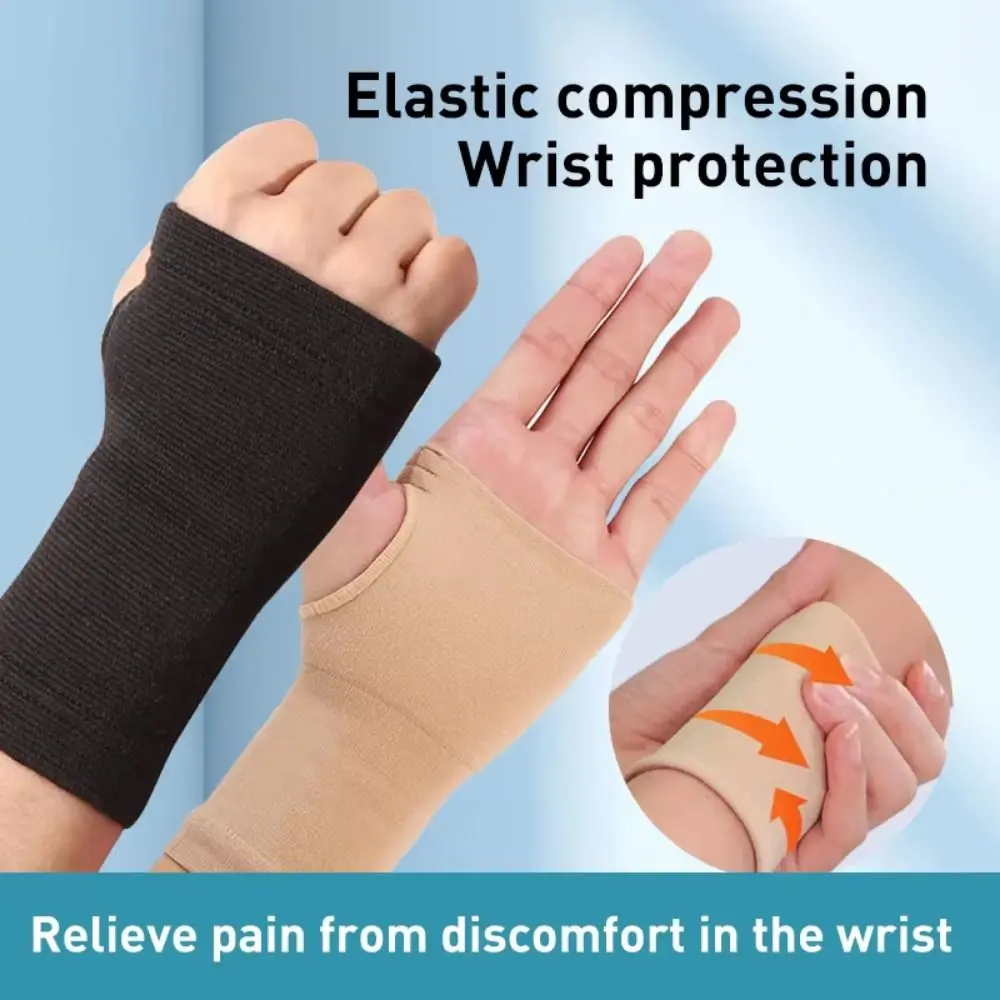 Polyurethane Fibre Wrist Protector Bands Elastic Breathable Wrist Brace Anti Sprain Thin Wristband Fatigue Relieve