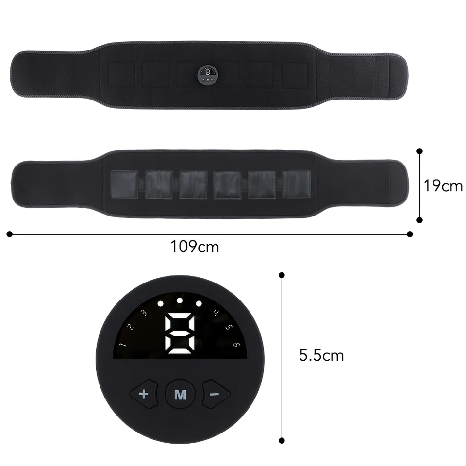 EMS Waist Trainer Belt Muscle Stimulator for Weight Loss