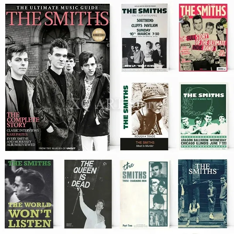 Rock Band The Smiths Retro Poster The Queen Is Dead Canvas Painting Vintage Aesthetic Wall Art Prints Home Bar Cafe Decor