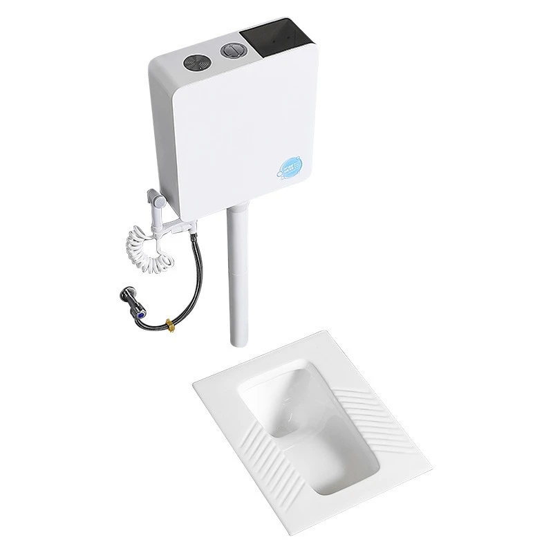 

ceramic squatting toilet flush tank set, complete set of toilet, odor-proof squatting toilet, squatting pit toilet bathroom