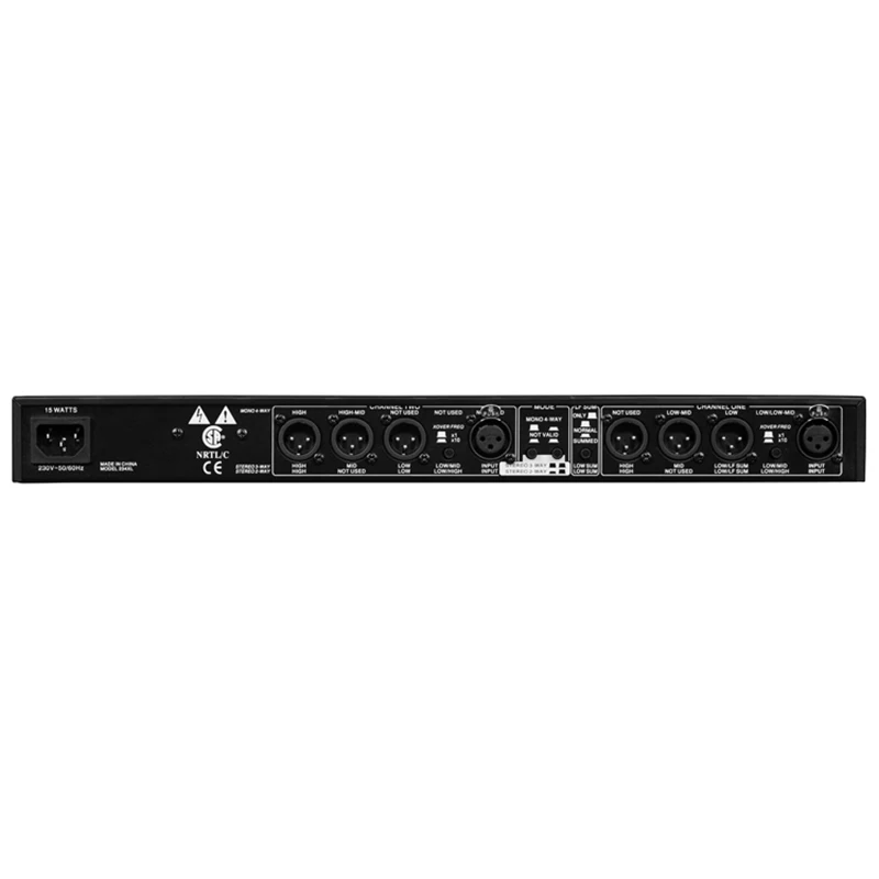 Equipos periféricos de sonido profesional estéreo de 2/3 vías, ecualizador de audio cruzado Mono de 4 vías 234XL con conectores XLR