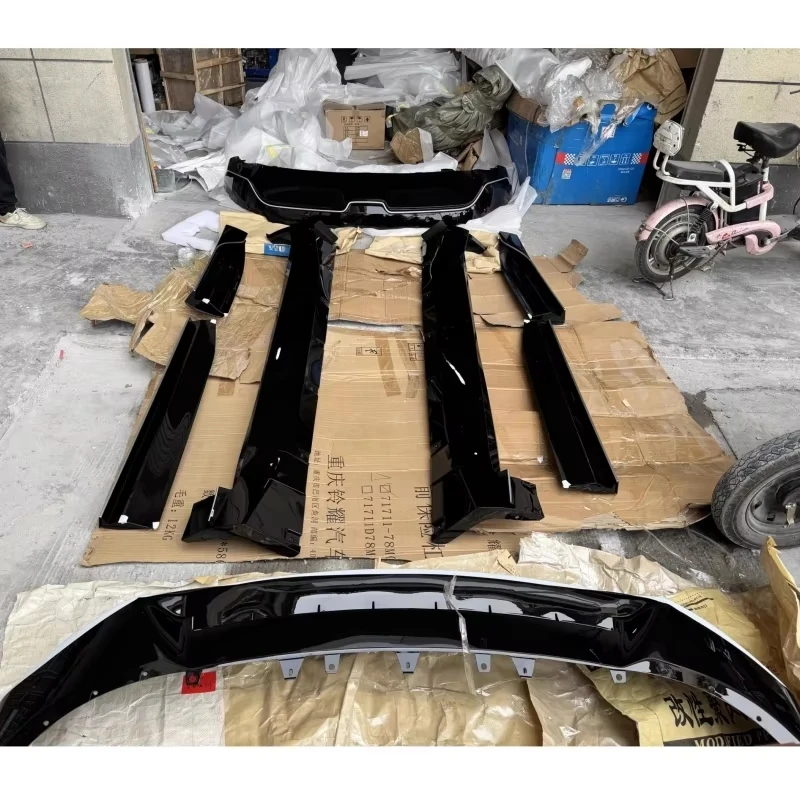 

Глянцевый черный комплект кузова для Avatr 11, спортивные передние боковые юбки, задняя губа, комплект кузова автомобиля, автоаксессуары